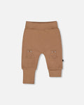Organic Cotton Evolutive Pants Brown With Bears