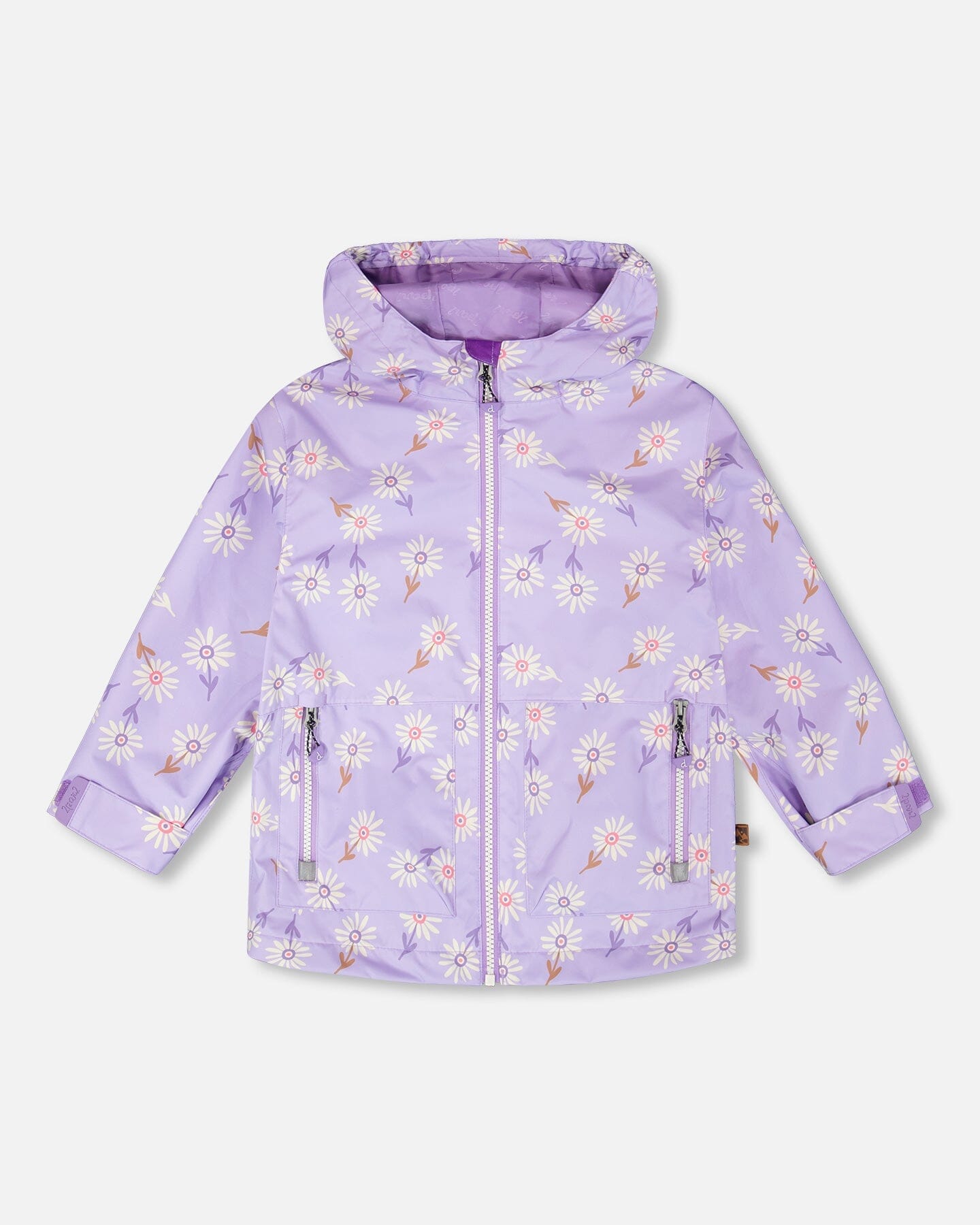 Mid-Season Jacket Purple Daisy Print