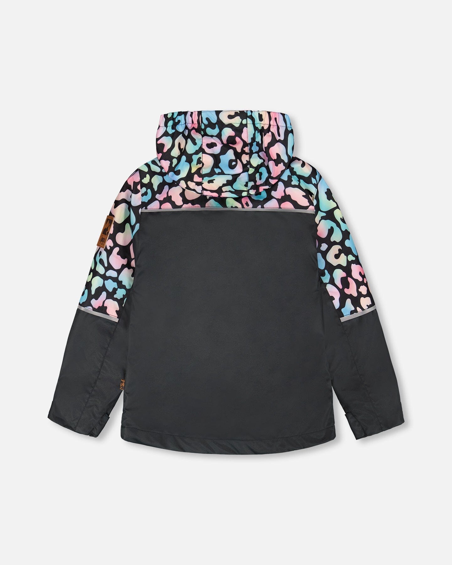 3-In-1 Two-Piece Mid-Season Outerwear Set Black Animal Print - Multicolored Inner Jacket